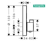 MEDIDAS TERMOSTATICA BAÑO-DUCHA EMPOTRADA SHOWERSELECT S HANSGROHE